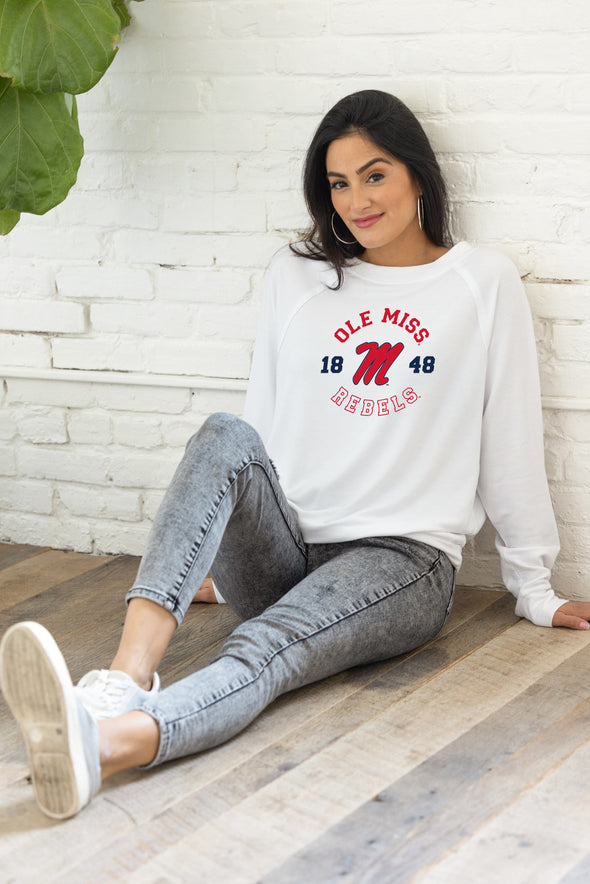 Ole Miss Rebels Long Sleeve Rylee Raglan Top