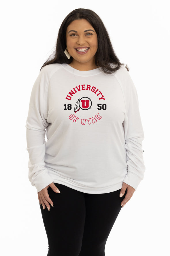 Utah Utes Long Sleeve Rylee Raglan Top