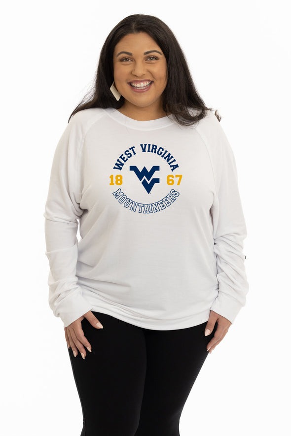 West Virginia Mountaineers Long Sleeve Rylee Raglan Top