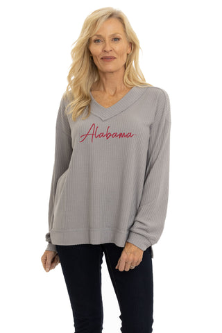 Alabama Crimson Tide Waverly Waffle Knit Top