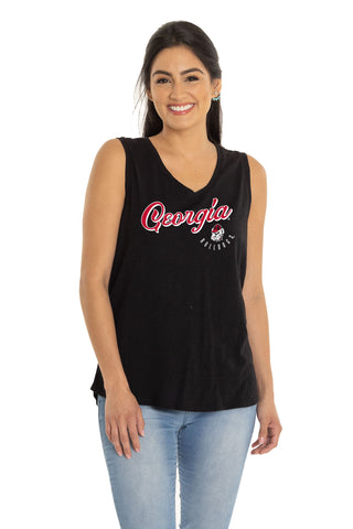 Georgia Bulldogs Sloan V-Neck Tank