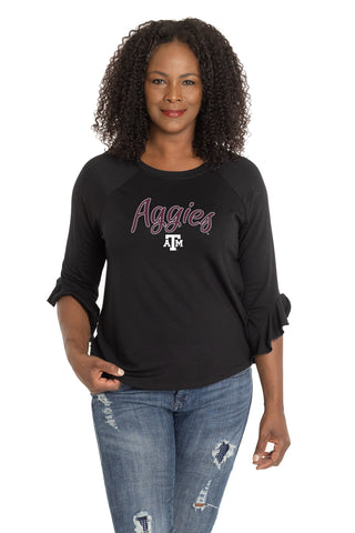 Texas A&M Aggies Renata Flutter Sleeve Top