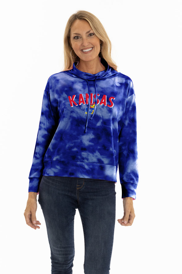 Kansas Jayhawks Maddie Mock Neck Pullover