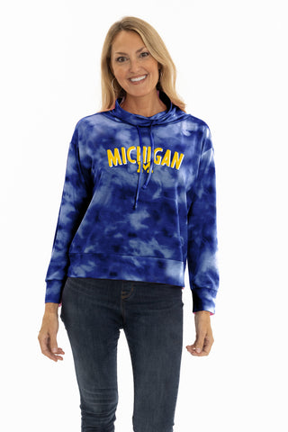 Michigan Wolverines Maddie Mock Neck Pullover