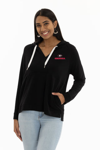 Georgia Bulldogs Christine Cross Front Hoodie