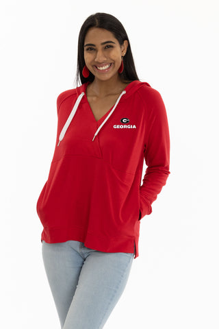 Georgia Bulldogs Christine Cross Front Hoodie