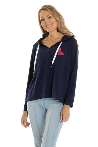 Ole Miss Rebels Christine Cross Front Hoodie