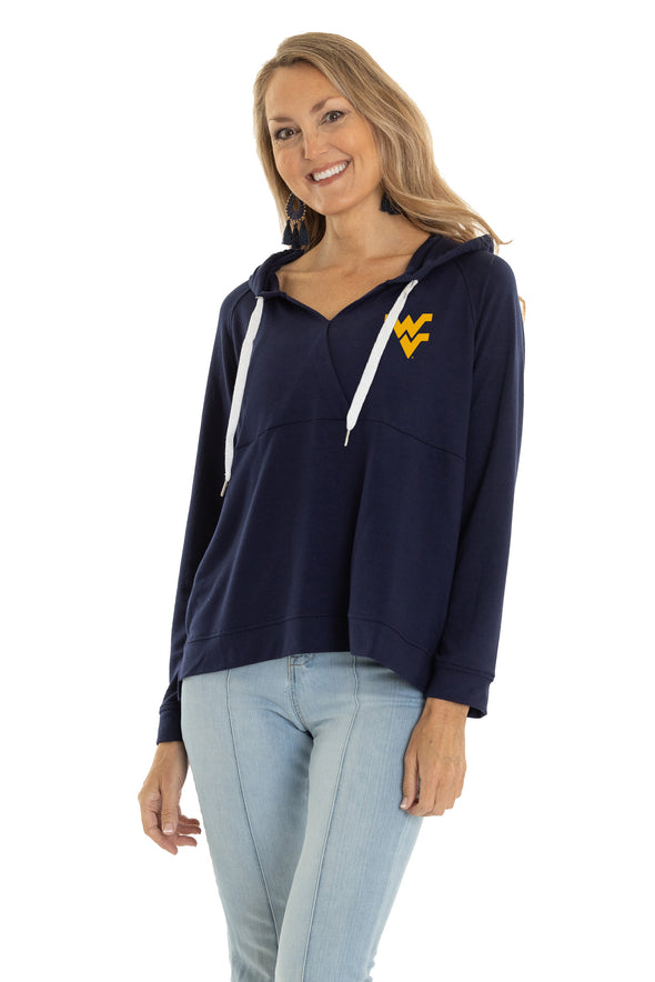 West Virginia Mountaineers Christine Cross Front Hoodie