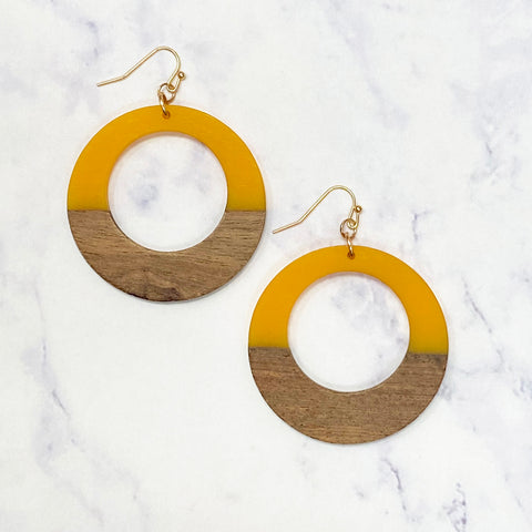 Wooden Hoops - Gold