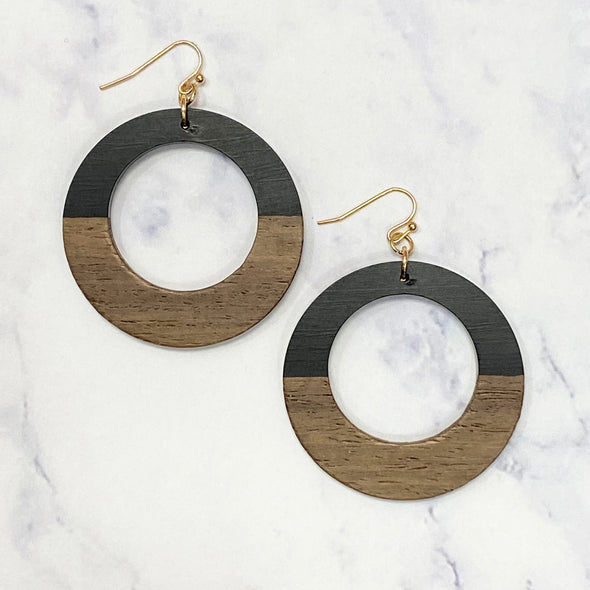 Wooden Hoops - Black