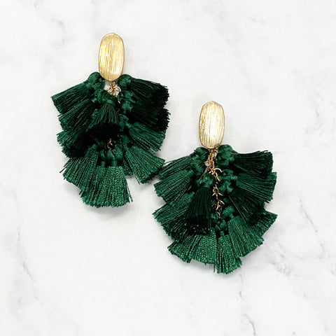 Tassle Bouquet Earrings - Hunter