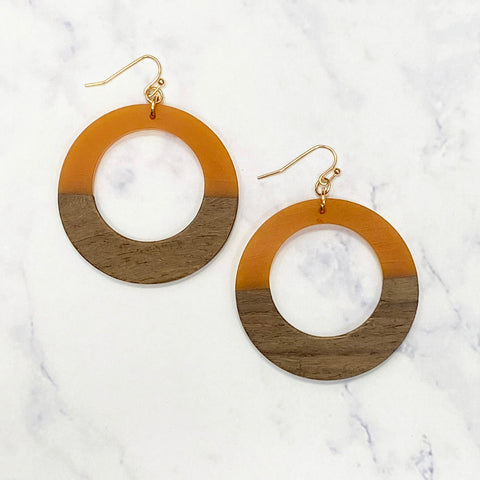 Wooden Hoops - Orange